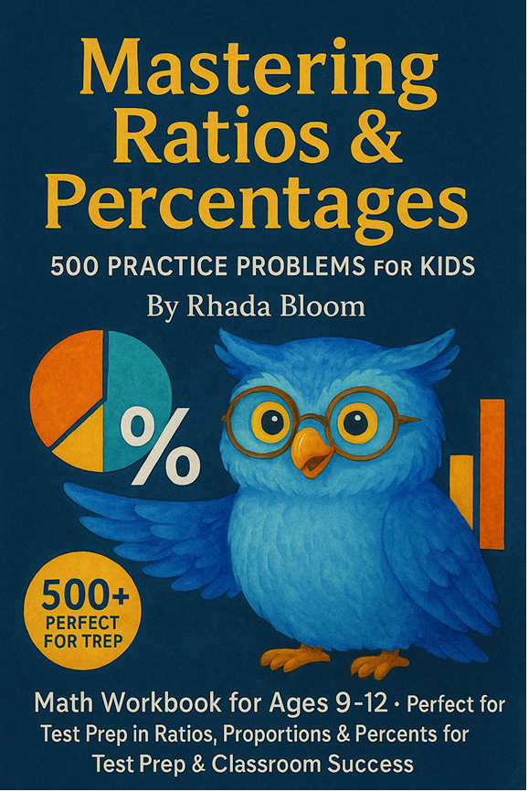 Cover of Mastering Ratios & Percentages – 500 Practice Problems for Kids: Math Workbook for Ages 9–12 – Focused Practice in Ratios, Proportions & Percents for Test Prep & Classroom Success