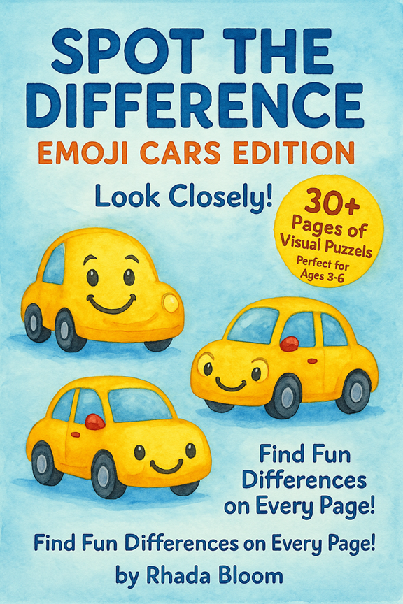 Spot the Difference: Emoji Cars Edition for Preschoolers