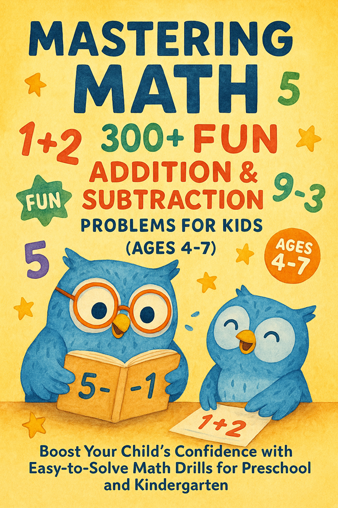 Mastering Math – 300+ Fun Addition & Subtraction Problems for Kids (Ages 4–7)