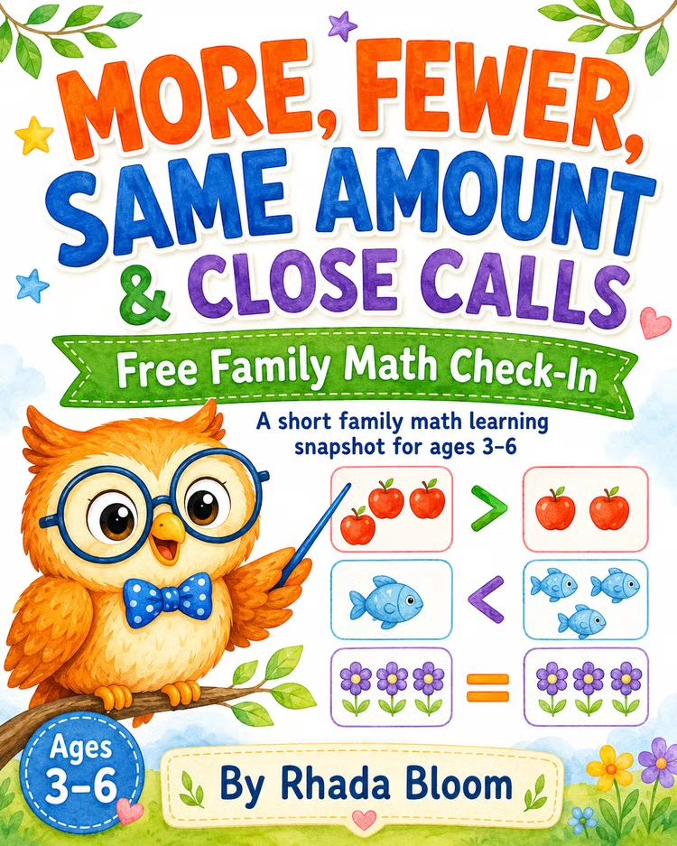 Free Family Math Check-In printable cover